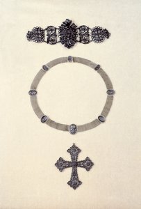 ベルリンのジュエリー（鉄）;鉄細工のカメオのネックレス